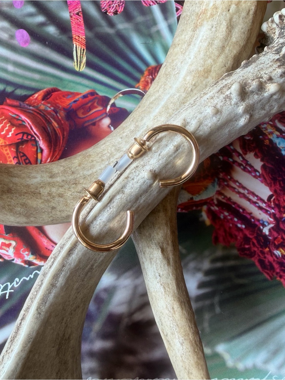 Gold Tone Small Hoop Huggie Earrings – Chunky Polished Hoops